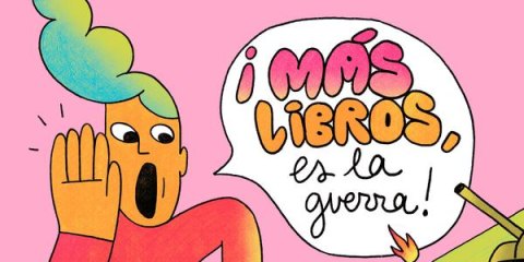 Libros contra la guerra, cartel de la campaña