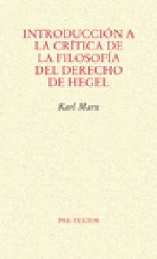 Imagen de cubierta: INTRODUCCIÓN A LA CRÍTICA DE LA FILOSOFÍA DEL DERECHO DE HEGEL