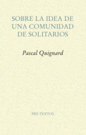 Imagen de cubierta: SOBRE LA IDEA DE UNA COMUNIDAD DE SOLITARIOS