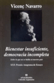 Imagen de cubierta: BIENESTAR INSUFICIENTE, DEMOCRACIA INCOMPLETA