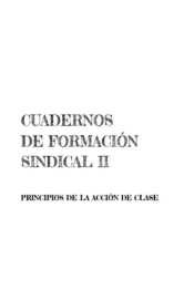 Cover Image: CUADERNOS DE FORMACIÓN SINDICAL II