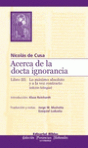 Imagen de cubierta: ACERCA DE LA DOCTA IGNORANCIA