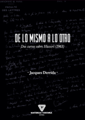 DE LO MISMO A LO OTRO Cover Image: DE LO MISMO A LO OTRO