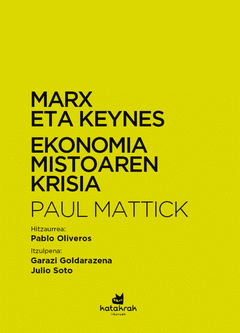 Cover Image: MARX ETA KEYNES - EKONOMIA MISTOAREN KRISIA