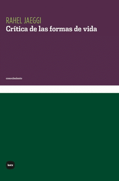 CRÍTICA DE LAS FORMAS DE VIDA Cover Image: CRÍTICA DE LAS FORMAS DE VIDA