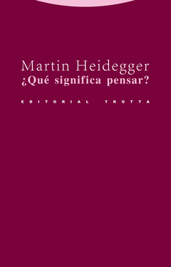 Cover Image: ¿QUÉ SIGNIFICA PENSAR?