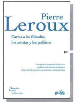 Imagen de cubierta: CARTAS A LOS FILÓSOFOS, A LOS ARTISTAS Y LOS POLÍTICOS