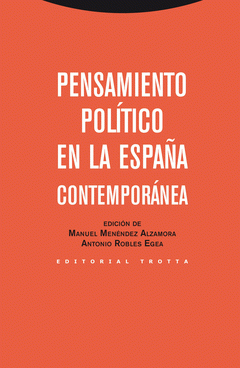 Imagen de cubierta: PENSAMIENTO POLÍTICO EN LA ESPAÑA CONTEMPORÁNEA